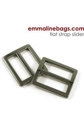 Flat Strap Sliders 2 Pack - 1" 25mm , Emmaline Bgas